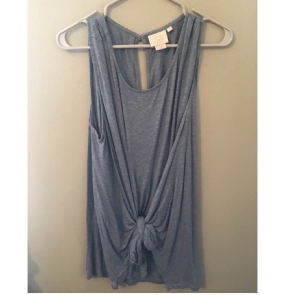 Anthropologie - Vanessa Virginia - Grey Knotted Tank